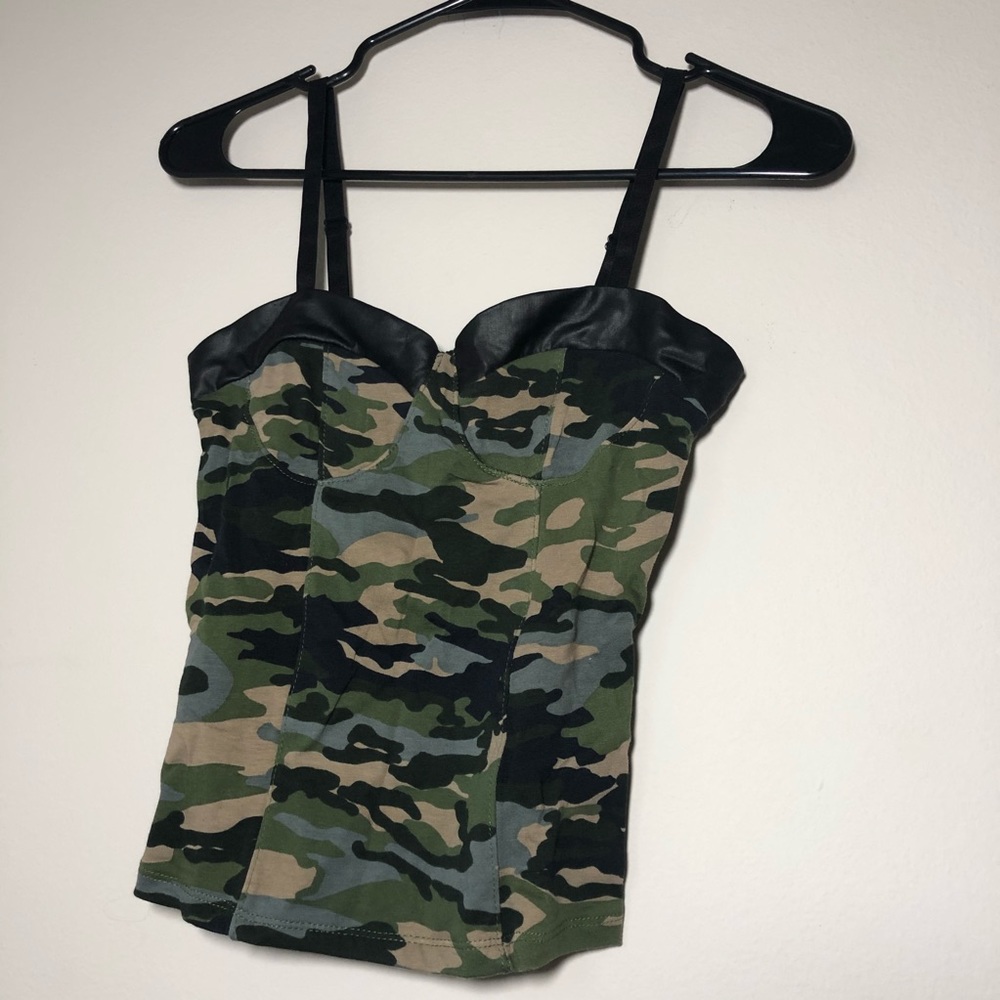 Camouflage Tank Crop Shirt